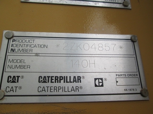 รถเกรด Cat (Motorgrader) 140H S/no: 2ZK04857 Year 2000