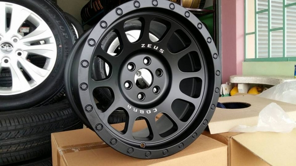 ขายล้อแม็กใหม่ zeus cobra 16"&times;"&times;8.5" et0 6รู114.3 by lenso สีดำด้าน ใส่ navara  สนใจติดต่อร้าน ก.เจริญการยางครับ 081-3747940