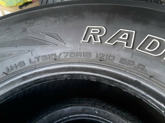 Mudstar MT 35นิ้ว 315-75-16 ปี12 สภาพสวย 1ชุด