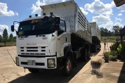 ขาย 2,650,000 ISUZU 360 ปี.56 รถสวย   22 ล้อ แม่ดั้ม-ลูกดั้ม 3 คาน สามมิตรลอนเฉียง วิ่งน้อย รถอยู่ จ.กาฬสินธุ  090-772-3710 090-772-3708