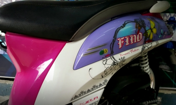 fino 115 i สีม่วงขาว รถบ้าน สภาพดีสีสวย ระบบหัวฉีดประหยัดน้ำมัน ผ่อนไม่ได้ 24900