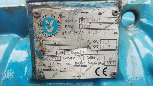 มอเตอร์สั่นเขย่าอิตาลี่ Venanzetti ITALY ขนาด 2 HP 380V มีหลายลูกมาเลือกก่อนได้