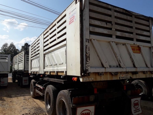 ขายรถพ่วง ISUZU เครื่อง 360 แรง ปี 56 มี 3 พ่วง กระบะดัมพ์สามมิตา ลูก 3 เพลาแท้ ทะเบียนพร้อม