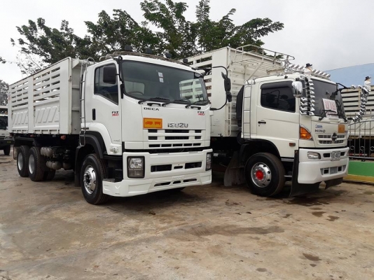 ขายรถพ่วง ISUZU เครื่อง 360 แรง ปี 56 มี 3 พ่วง กระบะดัมพ์สามมิตา ลูก 3 เพลาแท้ ทะเบียนพร้อม