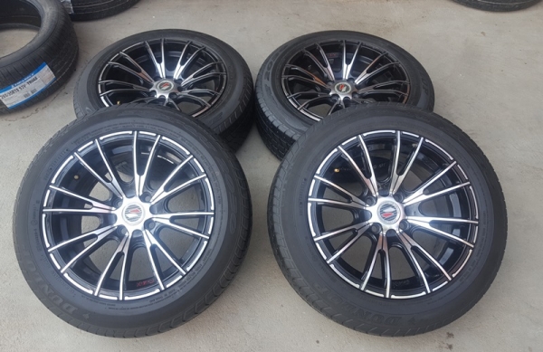 ขายล้อRAIDEN 15 4รู100 พร้อมยางปี14 4 ล้อ