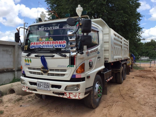 HINO MAGA 220 แรงม้า กะบะดั้มสามมิตร สภาพ 80\% ซื้อป้ายแดงมา มือแรก