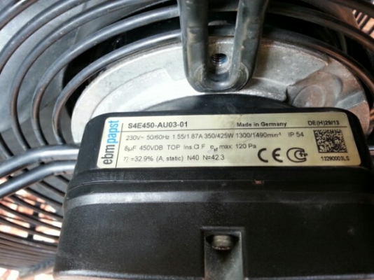 พัดลมระบายอากาศมือสอง 17 นิ้ว  ผลิตเยอรมัน