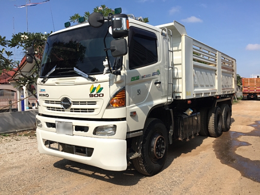 ขายสิบล้อดั้ม HINO FM1A 330 แรง ซีรีส์ 500 ปี 56 เลขไมล์ 70,xxx สภาพป้ายแดง ดั้มสามมิตรแท้ ยางดี