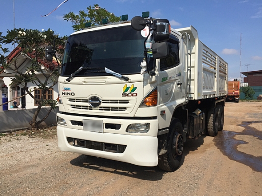 ขายสิบล้อดั้ม HINO FM1A 330 แรง ซีรีส์ 500 ปี 56 เลขไมล์ 70,xxx สภาพป้ายแดง ดั้มสามมิตรแท้ ยางดี