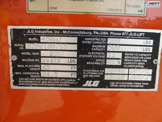 Sale Sale รถกระเช้าล้อยาง JLG 450J นำเข้าจาก USA สภาพพร้อมใช้งาน เก็บสีให้เรียบร้อย ถูกๆเลยครับพี่น้อง