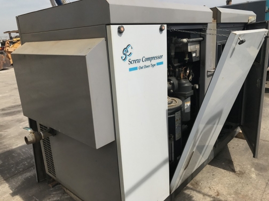 AIRMAN SMS75SD-56 ปั้มลมสกรูแบบมอร์เตอร์ไฟฟ้า ไฟ 3 เฟส 100 แรง จากญี่ปุ่น