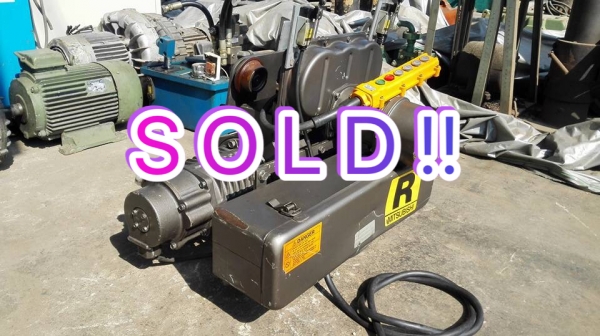 SOLD ** ลดราคาท้าฝน!! **รอกสลิงไฟฟ้าญี่ปุ่น Mitsubishi 1000 kg รุ่น R-1-LM3 แบบ 4 ทิศทาง สลิงยาว 6 เมตร ไฟตรง 380V สภาพสวยพร้อมใช้ SOLD ** ลดราคาท้าฝน!! **รอกสลิงไฟฟ้าญี่ปุ่น Mitsubishi 1000 kg รุ่น R-1-LM3 แบบ 4 ทิศทาง สลิงยาว 6 เมตร ไฟตรง 380V สภาพสวยพร้อมใช้