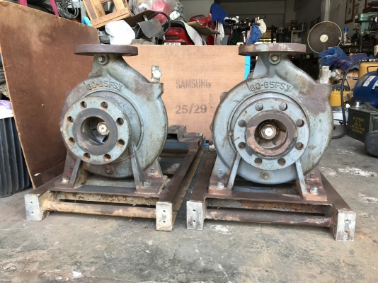 ขายหัวปั้มน้ำหอยโข่ง Ebara 80x65FSJ ขนาดเข้า 3นิ้ว ออก 2.5นิ้ว ใบพัดทองเหลือง สภาพดีเดิมๆ หมุนนิ่ม มาพร้อมแท่น มี 2ชุดครับ