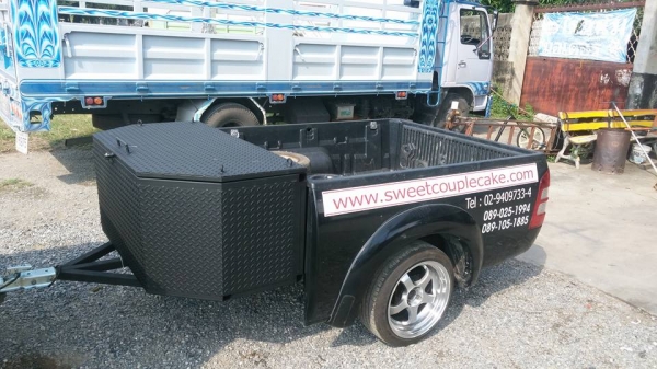 ขายครับ 48000บาท อย่างหล่อ ปลั๊กไฟครบ ล้อแม็ก17x9" มีกล่องเก็บของด้านหน้า หัวบอล 2" รถเก๋งลากได้ครับ 083 5996979