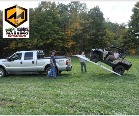 บันไดอลูมิเนียมสำหรับนำมอเตอร์ไซค์ขึ้นรถกระบะเพื่อขนย้าย2,500บ.