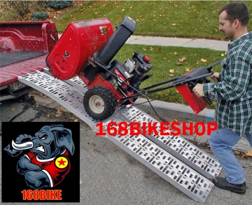 บันไดอลูมิเนียมสำหรับนำมอเตอร์ไซค์ขึ้นรถกระบะเพื่อขนย้าย2,500บ.