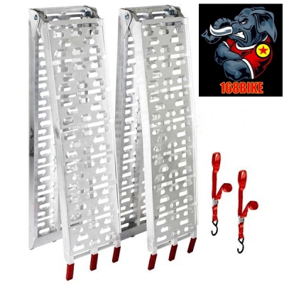 บันไดอลูมิเนียมสำหรับนำมอเตอร์ไซค์ขึ้นรถกระบะเพื่อขนย้าย2,500บ.