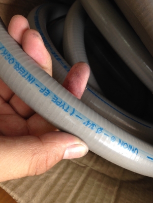 ขายทิ้ง ท่อร้อยสายไฟเหล็ก/ท่ออ่อนเหล็กกันน้ำ-สีเทา