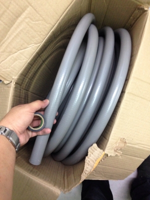 ขายทิ้ง ท่อร้อยสายไฟเหล็ก/ท่ออ่อนเหล็กกันน้ำ-สีเทา
