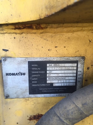 ขายรถตักWA420-3 ( ไม่มีที่จอด ) ขายรถตักWA420-3 ( ไม่มีที่จอด )