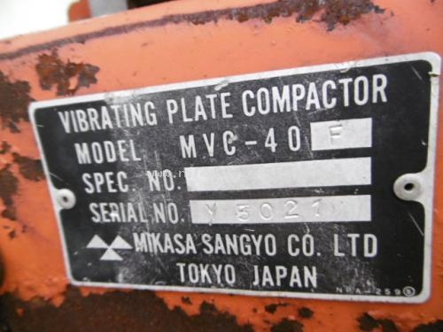 ขายเพียงราคา 10,000 บาท เครื่องตบดิน MIKASA   MVC-40F รหัสสินค้า 80803478 ติดต่อ 081-8283376  www.nihonmono.com