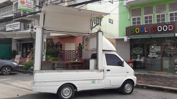 รถบรรทุกพร้อมหลังคาตู้ขายของจากโรงงานมือเดียวจากห้างรถ5ปี พร้อมใช้งานลงของขายได้เลย