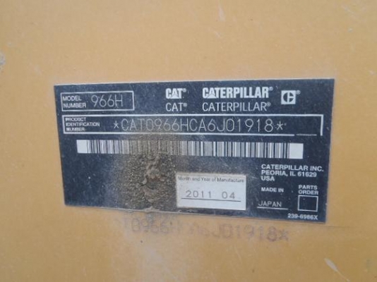 CAT 966H ปี 2011 ใช้งานแค่ 6712 ชม. นำเข้าจากญี่ปุ่น สภาพดีมากครับ CAT 966H ปี 2011 ใช้งานแค่ 6712 ชม. นำเข้าจากญี่ปุ่น สภาพดีมากครับ