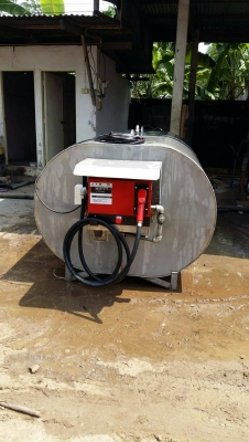 ถังน้ำมันโมบายติดรถกระบะ ใช้ไฟแบตเตอรี่ 12 v และปั๊มน้ำมันใช้ไฟแบตเตอรี่