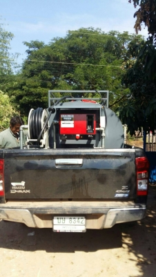 ถังน้ำมันโมบายติดรถกระบะ ใช้ไฟแบตเตอรี่ 12 v และปั๊มน้ำมันใช้ไฟแบตเตอรี่