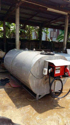 ถังน้ำมันโมบายติดรถกระบะ ใช้ไฟแบตเตอรี่ 12 v และปั๊มน้ำมันใช้ไฟแบตเตอรี่