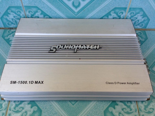 แอมป์คลาสดี SOUND MATCH1500.1D มือสองสภาพสวย ใช้งานปกติ เบสดีมากแรงดี ไม่กินไฟ ขับซับ10&quot;-12&quot;หล่อว้อยไม่เกิน2.5&quot;ได้ ขาย 2250 บาท สนใจ0892425454 อยู่สระบุรี