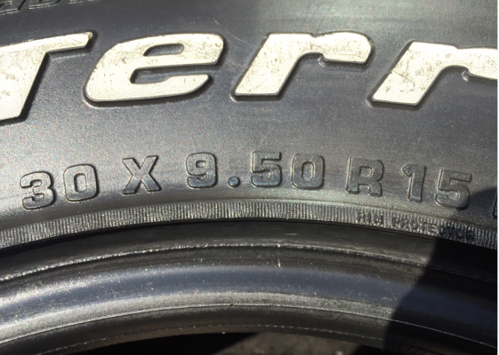 ยาง All BF goodrich 30 9.5 R15 ดอกเยอะพร้อมใช้งาน ราคาไม่แพง