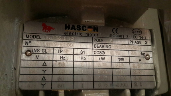 ขายมอเตอร์ 1 HP 380 V.