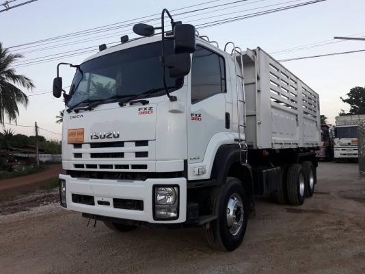 ขายรถสิบล้อแม่เดี่ยว Isuzu เครื่อง 360 แรง ปี 56 กระบะดัมพ์สามมิตร มีระบบลากพ่วง ทะเบียนพร้อม