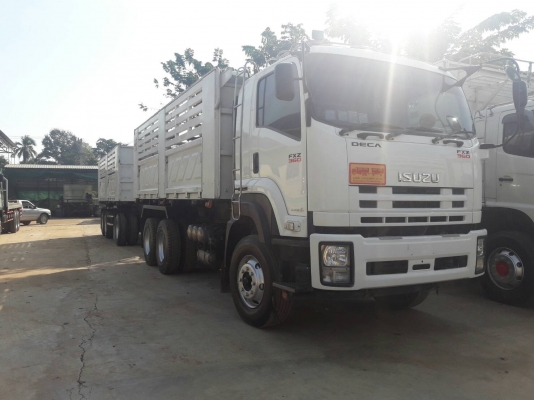 ขายรถพ่วงดัมพ์สามมิตร Isuzu เครื่อง 360 แรง ปี 56 ลูก 3 เพลาแท้ ทะเบียนพร้อม