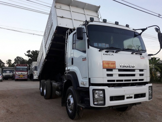 ขายรถพ่วงดัมพ์สามมิตร Isuzu เครื่อง 360 แรง ปี 56 ลูก 3 เพลาแท้ ทะเบียนพร้อม