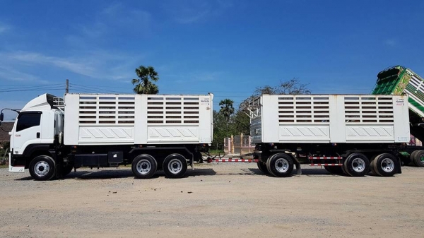 ขายรถพ่วงดัมพ์ ISUZU เครื่อง 360 แรง ธันวา 56 สวยสดพร้อมใช้งานค่ะ
