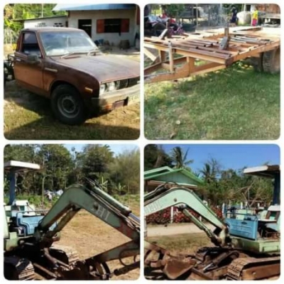 ขายครบชุดแบคโฮ+รถลาก+เทนเลอร์
