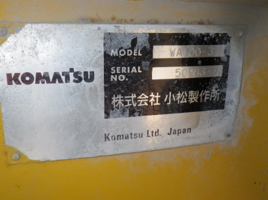 ขาย : รถตัก ยี่ห้อ : KOMATSU รุ่น : WA100-3 สี : เหลือง ขาย : รถตัก ยี่ห้อ : KOMATSU รุ่น : WA100-3 สี : เหลือง