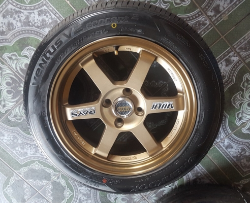 ขายล้อใหม่TE37 ขอบ15 4รู100พร้อมยางใหม่ 4 ล้อ