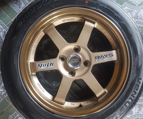 ขายล้อใหม่TE37 ขอบ15 4รู100พร้อมยางใหม่ 4 ล้อ