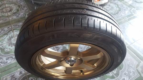 ขายล้อใหม่TE37 ขอบ15 4รู100 พร้อมยางเปอร์เช็น 4 ล้อ