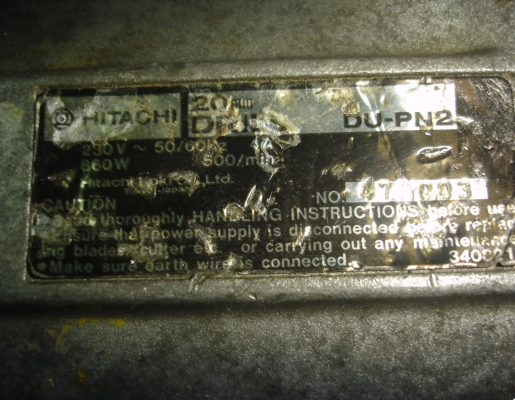 ขายสว่านรอบช้า 6 หุน HITACHI DU-PN2 20mm.