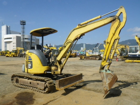 Komatsu PC35MR-2 อาร์มพิเศษ เก่าญี่ปุ่น แทรคเหล็กหุ้มก้อนยาง มีไลน์หัวเจาะ นำเข้าเอง