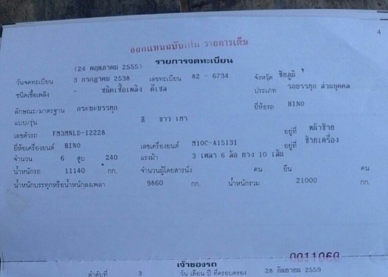 ขาย FM 3m m10c 240 แรง ปี 38 มีระบบลากพ่วง (รถใช้งานอ้อย ) พร้อมใช้ ราคา 950,000 บาท
