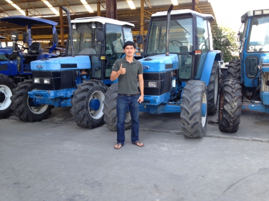 ขายรถไถล้อยางนำเข้า Ford New Holland 6640 - dimensions ตู้แอร์ 2 เพลา คานหน้าใหญ่ ปี 96-98 PowerStar 40 Series