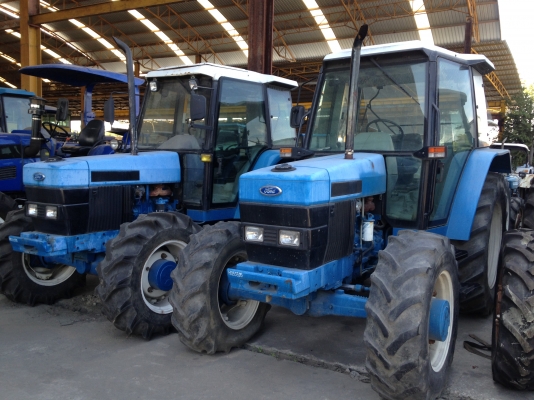 ขายรถไถล้อยางนำเข้า Ford New Holland 6640 - dimensions ตู้แอร์ 2 เพลา คานหน้าใหญ่ ปี 96-98 PowerStar 40 Series