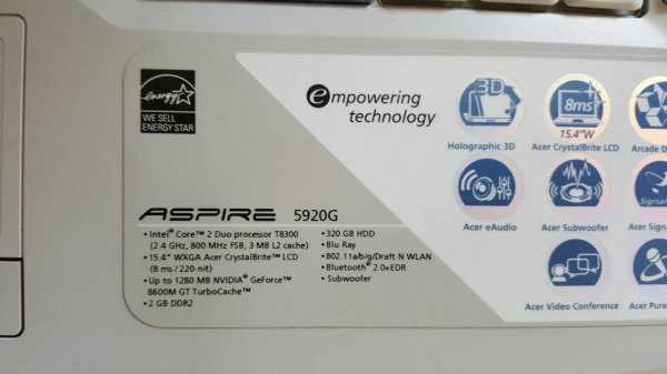 -ขาย (NOTE BOOK ) ACER aspire 5920 g -ขาย (NOTE BOOK ) ACER aspire 5920 g