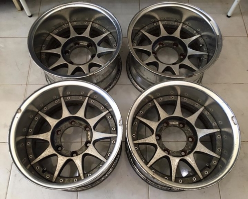 ขายล้อ ENKEI HR385 ขอบ 15x8.5 ลบ35 6รูกระบะ ลึกๆ ประมูลญี่ปุ่น