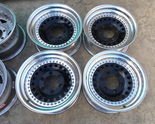 ล้อหยดน้ำ RAGUNA 2 ชิ้นแท้ ขอบ 15x7 ออฟ0 6รูกระบะ ลึก 3 น้ว ประมูลญี่ปุ่น